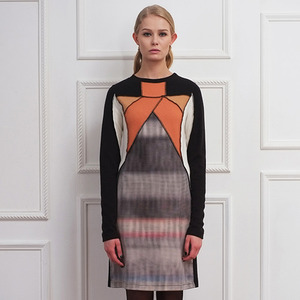 Digital Print Jersey Dress - BK